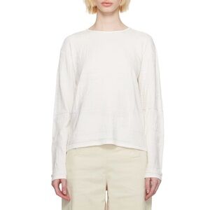 Serapis White Jacquard Long Sleeve T-Shirt